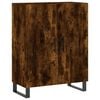 vidaXL Aparador alto madera contrachapada roble ahumado 69,5x34x180 cm