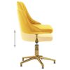 vidaXL Sillas de comedor giratorias 4 uds terciopelo amarillo