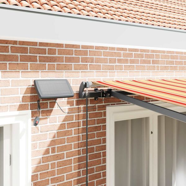 vidaXL Toldo Retr&aacute;ctil Manual Amarillo y Naranja 300 x 250 cm tela