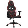 vidaXL Silla gaming cuero sint&eacute;tico negro y rojo vino tinto
