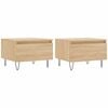 vidaXL Mesas de centro 2 uds madera ingenier&iacute;a roble Sonoma 50x46x35cm