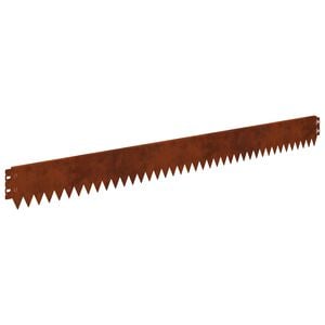 vidaXL Borde de c&eacute;sped con borde superior doblado 10 uds. 103x10cm