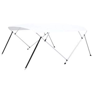 vidaXL Toldo Bimini de 4 arcos blanco 243x(230-244)x137 cm