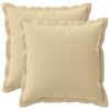 vidaXL Funda de almohada 2 uds. HOUTEN Beige 45 x 45 cm Poli&eacute;ster