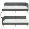 vidaXL Estructura de cama en esquina Gris oscuro 90 x 190 cm tela