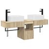 vidaXL Juego de Muebles de Ba&ntilde;o 3 uds. Roble Sonoma 53 x 35 x 39 cm