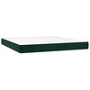 vidaXL Cama box spring con colch&oacute;n terciopelo verde oscuro 180x200 cm