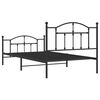 vidaXL Estructura cama sin colchón con estribo metal negro 100x200 cm