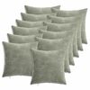 vidaXL Funda de almohada 12 uds. HEERLEN Verde 40 x 40 cm