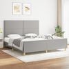 vidaXL Cama sin colch&oacute;n tela gris claro 180x200 cm