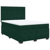 vidaXL Cama box spring con colch&oacute;n terciopelo verde oscuro 140x200 cm