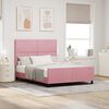 vidaXL Cama tipo Box Spring con cabecera Rosa 140 x 200 cm Terciopelo