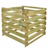 vidaXL Compostador de listones cuadrado de madera 0,54 m3