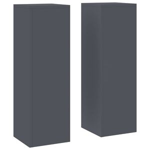 vidaXL Soporte de plantas 2 uds. Gris antracita 24 x 24 x 75 cm