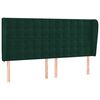 vidaXL Cama box spring colch&oacute;n y LED terciopelo verde oscuro 160x200cm