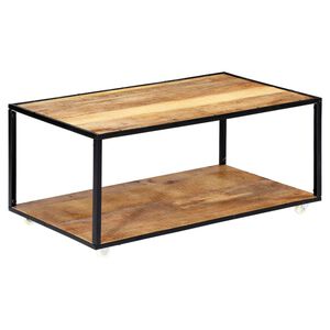vidaXL Mesa de centro de madera maciza reciclada 90x50x40 cm