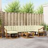 vidaXL Conjunto de sof&aacute;s de exterior con coj&iacute;n 8 pcs Natural y Crema