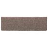 vidaXL Felpudos autoadhesivos para escaleras, 15 unidades, 65x21x4 cm, beige, borde rectangular
