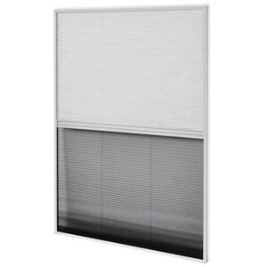 vidaXL Mosquitera plisada para ventanas aluminio 80x100cm com sombrilla