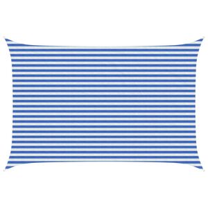 vidaXL Toldo Vela 3 x 5 m HDPE Rectangular Azul y Blanco