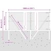 vidaXL Poste de Valla Gris 100 x 0,4 m (malla de 25 mm) Acero y PVC