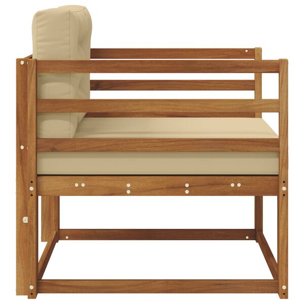 vidaXL Sof&aacute; intermedio de exterior Madera de Acacia S&oacute;lida Natural