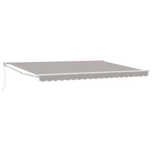 vidaXL Toldo Manual Gris Claro 450 x 300 x 165 cm Poli&eacute;ster y metal