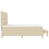 vidaXL Cama tipo Box Spring con colch&oacute;n Crema 200 x 200 cm tela