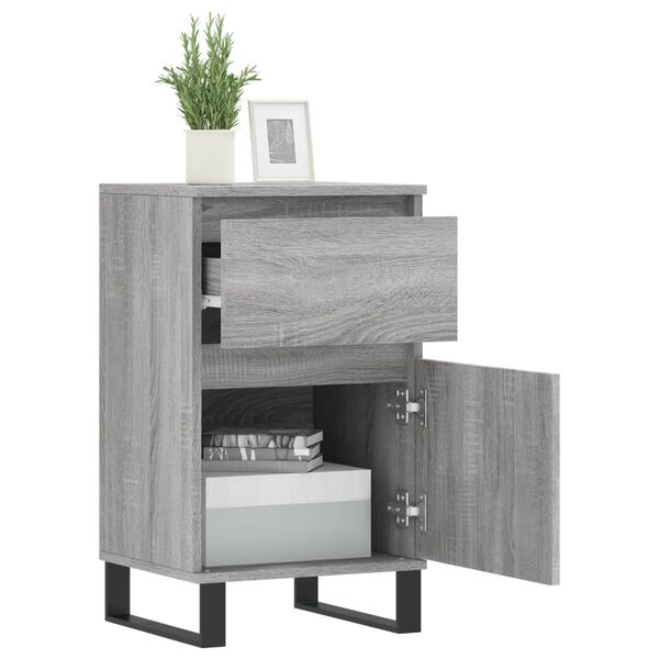 vidaXL Aparadores 2 uds madera de ingenier&iacute;a gris Sonoma 40x35x70 cm