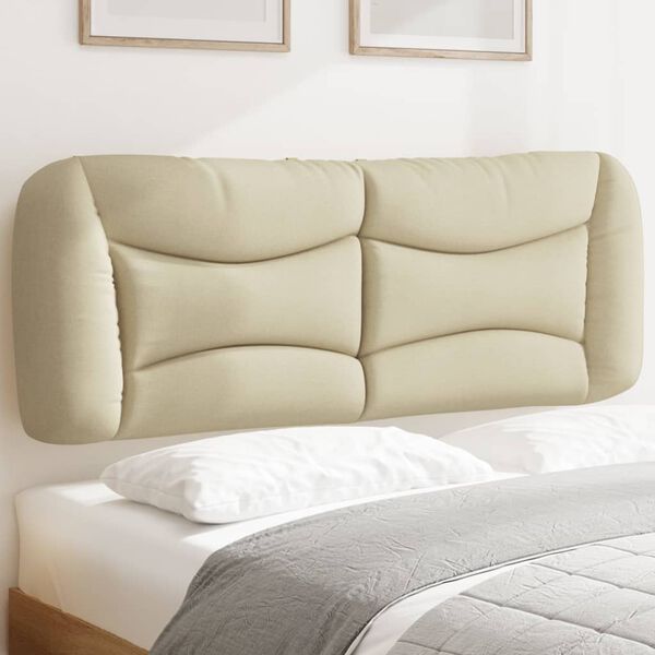 vidaXL Cabecero de cama acolchado Hvar tela crema 140 cm