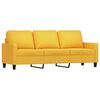 vidaXL Juego de sof&aacute;s con cojines 2 piezas tela amarillo claro