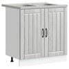 vidaXL Mueble Bajo para Fregadero Lucca 2 uds. Gris Sonoma