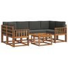 vidaXL Conjunto de sof&aacute;s de exterior 7 uds. Natural y Antracita