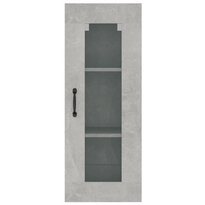 vidaXL Armario de pared colgante gris hormigón 34,5x34x90 cm