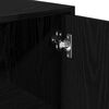 vidaXL Gabinete de Ba&ntilde;o con puerta Roble Negro 30 x 30 x 183,5 cm