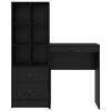 vidaXL Escritorio con caj&oacute;n 2 pcs Roble Negro