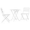 vidaXL Juego Bistro de Jard&iacute;n 3 pcs Acero