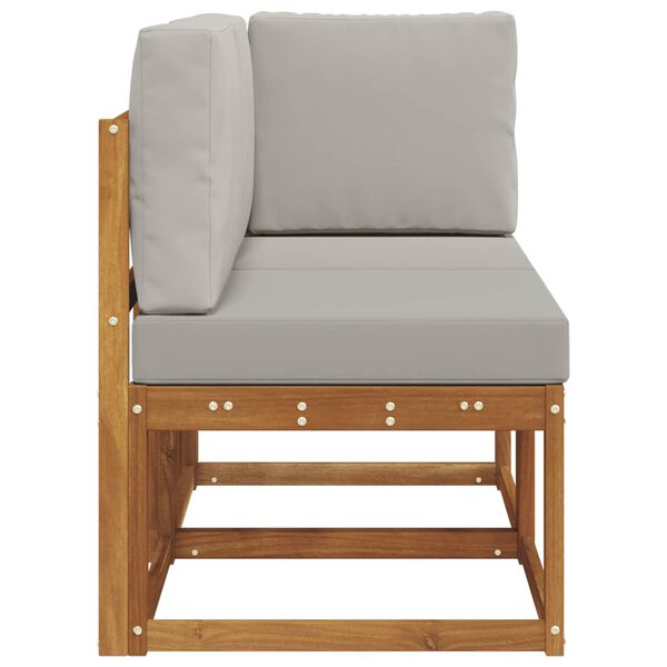 vidaXL Sof&aacute; de esquina y centro para exterior con coj&iacute;n 2 Pieza