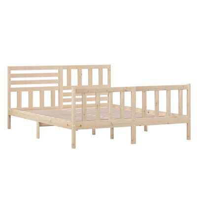 vidaXL Estructura de cama de madera maciza 160x200 cm