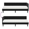 vidaXL Estructura de Cama Esquina con Colch&oacute;n 2 pcs Negro Terciopelo