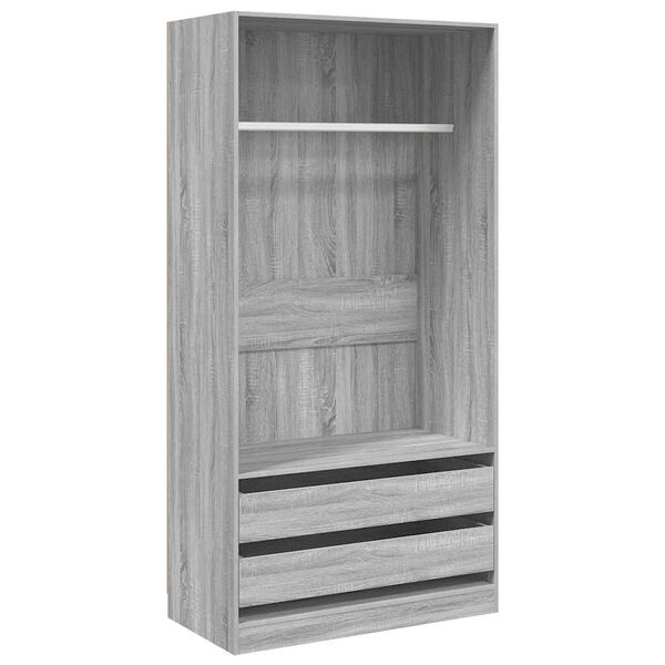 vidaXL Armario de madera contrachapada gris Sonoma 100x50x200 cm