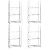 vidaXL Estanter&iacute;as de neum&aacute;ticos 3 niveles 4 uds acero 110x40x200 cm