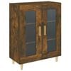 vidaXL Aparador de madera de ingenier&iacute;a roble ahumado 69,5x34x90 cm