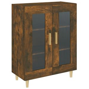vidaXL Aparador de madera de ingenier&iacute;a roble ahumado 69,5x34x90 cm