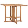 vidaXL Mesa de comedor plegable para jard&iacute;n madera de teca 90x90x75 cm