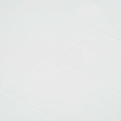vidaXL Mesa de jardín plástico aspecto de ratán blanco 220x90x72 cm