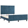vidaXL Estructura de cama sin colch&oacute;n terciopelo azul oscuro 140x200cm