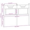 vidaXL Cabecero de repuesto de madera de ingenier&iacute;a y acero marr&oacute;n roble 120 cm