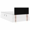 vidaXL Cama con almacenamiento y LED Puro 120 x 200 cm Cuero sint&eacute;tico