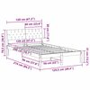 vidaXL Estructura de cama con cabecera Marr&oacute;n y taupe 120 x 200 cm